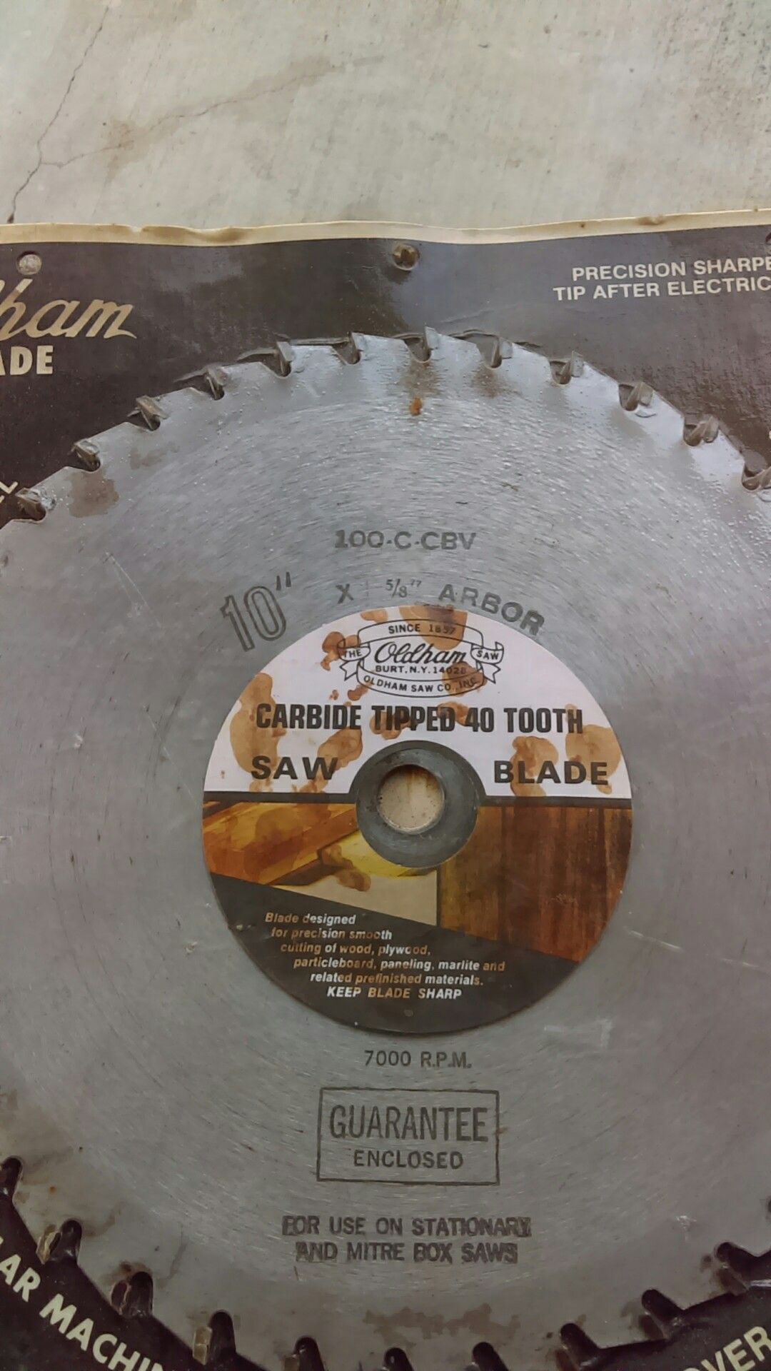 10" saw blade new package 40 tooth