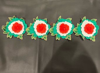 Rose Embroidered Flower Patches