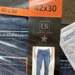 Urban Star Men’s Jeans 42×30 — Brand New