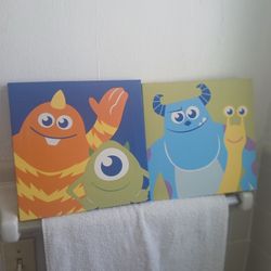 Kids Wall Art, 2 Pictures, New Condition