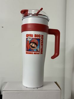 The Super Mario Bros Collection Steel Cup With Straw