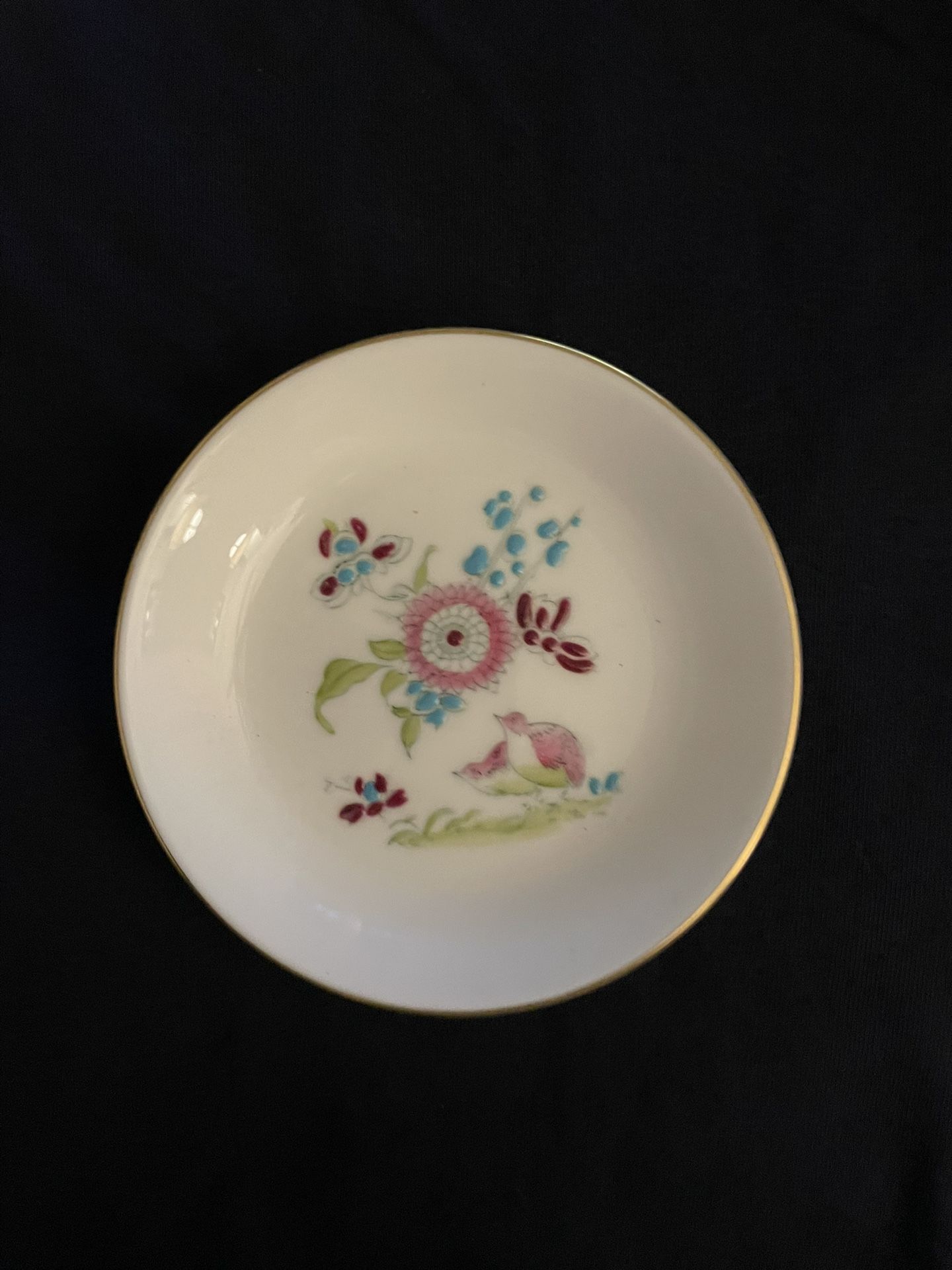 Royal Worcester Wildflower Design Fine Bone China Coaster Trinket Tea Bag Dish Barneys_of_Napa (7453)