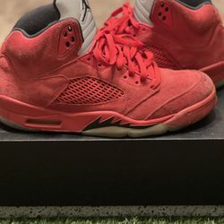 Jordan 5 Red Suede