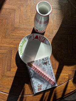 Santa Plate And Milk For Christmas