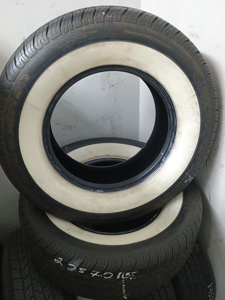 235/70/15 GANGSTA WHITEWALL BF GOODRICH ABOUT 98% $250 (2) TIRES