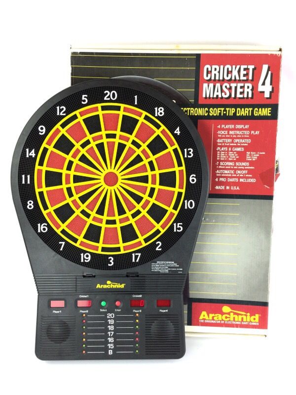 Vintage Arachnid Electronic Dart Board 4 Player