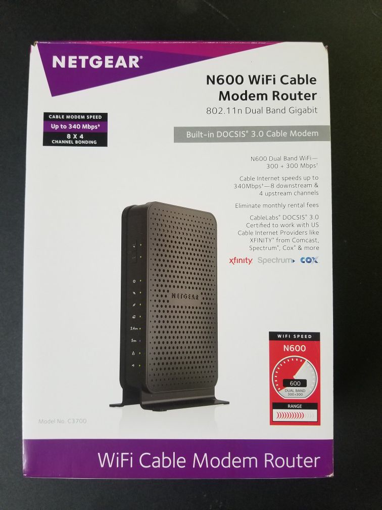 Netgear dual wifi cable modem router