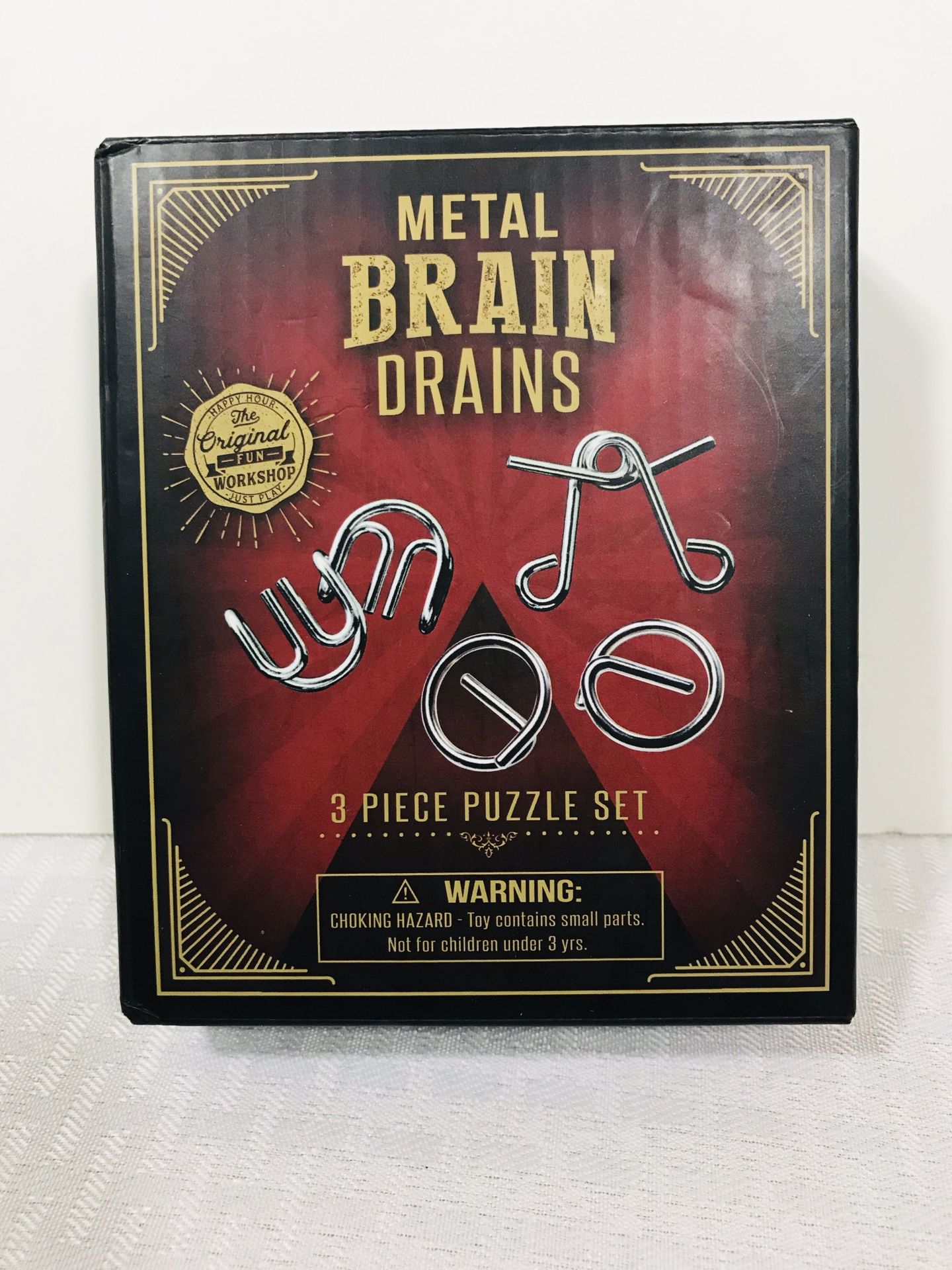 CVS 3-pcs Metal Brain Drains Wire Puzzle Test Mind Logic Game