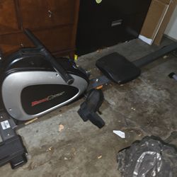 Exercise Row Machine + Under-desk Cycle Machine 