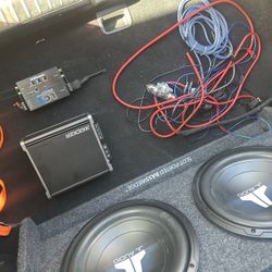 12” JL Subwoofer And Kicker Amp Full Setup