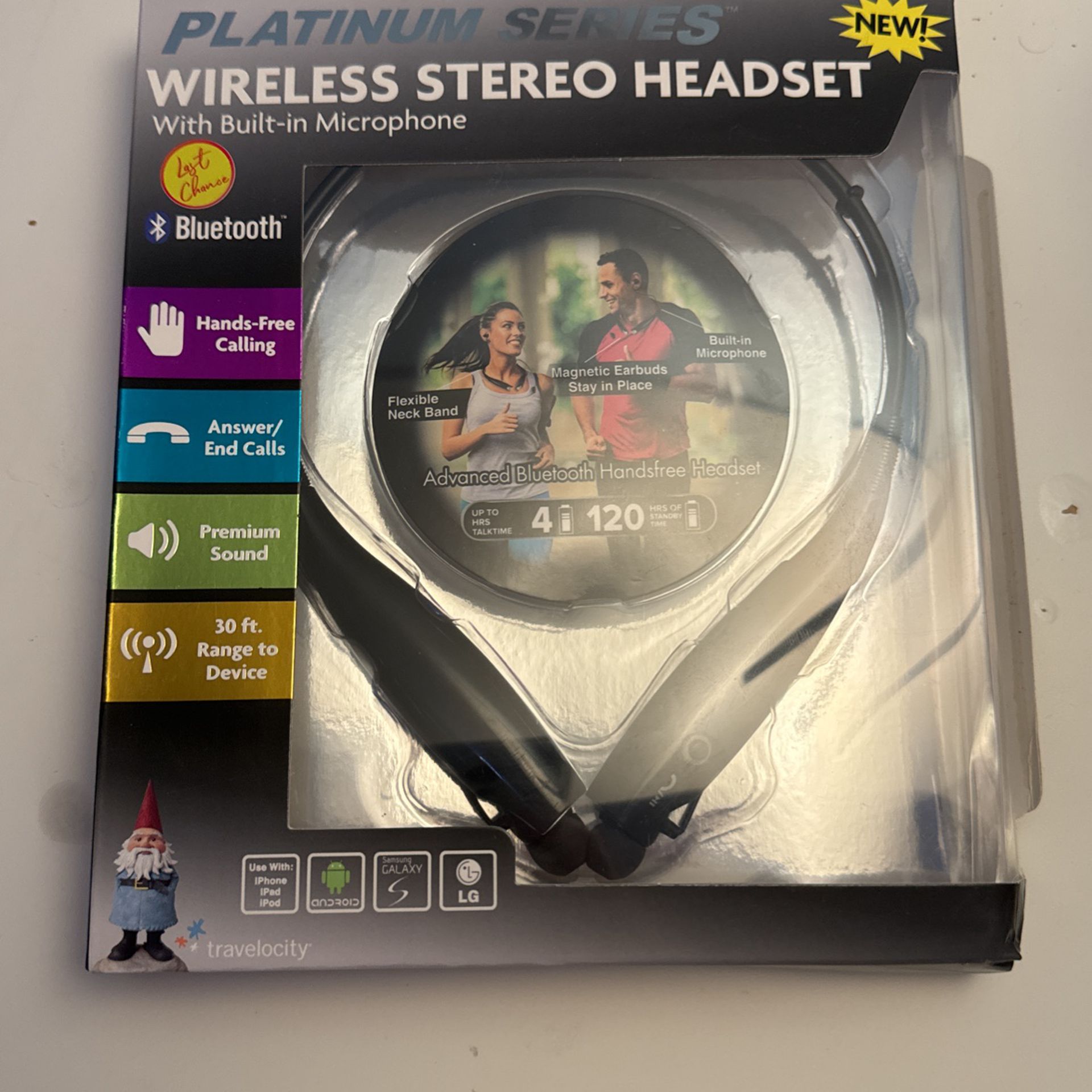 Platinum Series Wireless Stereo Headset With Built-In Microphone