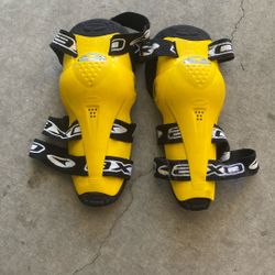 Yellow Hard Shell Knee/Shin Guards - Adult Dirt Bike/MTB Protection
