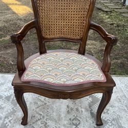 French Louis XV caned bergere chair $69