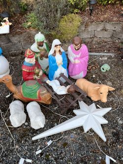Vintage Empire Christmas Nativity Set Blow Mold