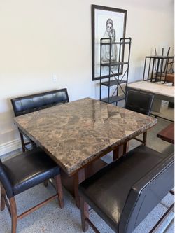 Beautiful Granite kitchen table seat six
