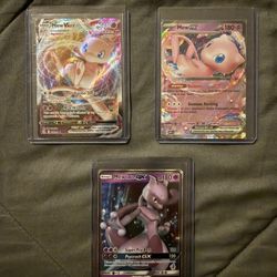 Mew/ Mewtwo 3 Card Lot 