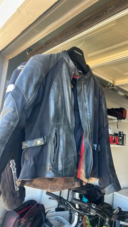 Black Leather Motorcycle Jacket women small