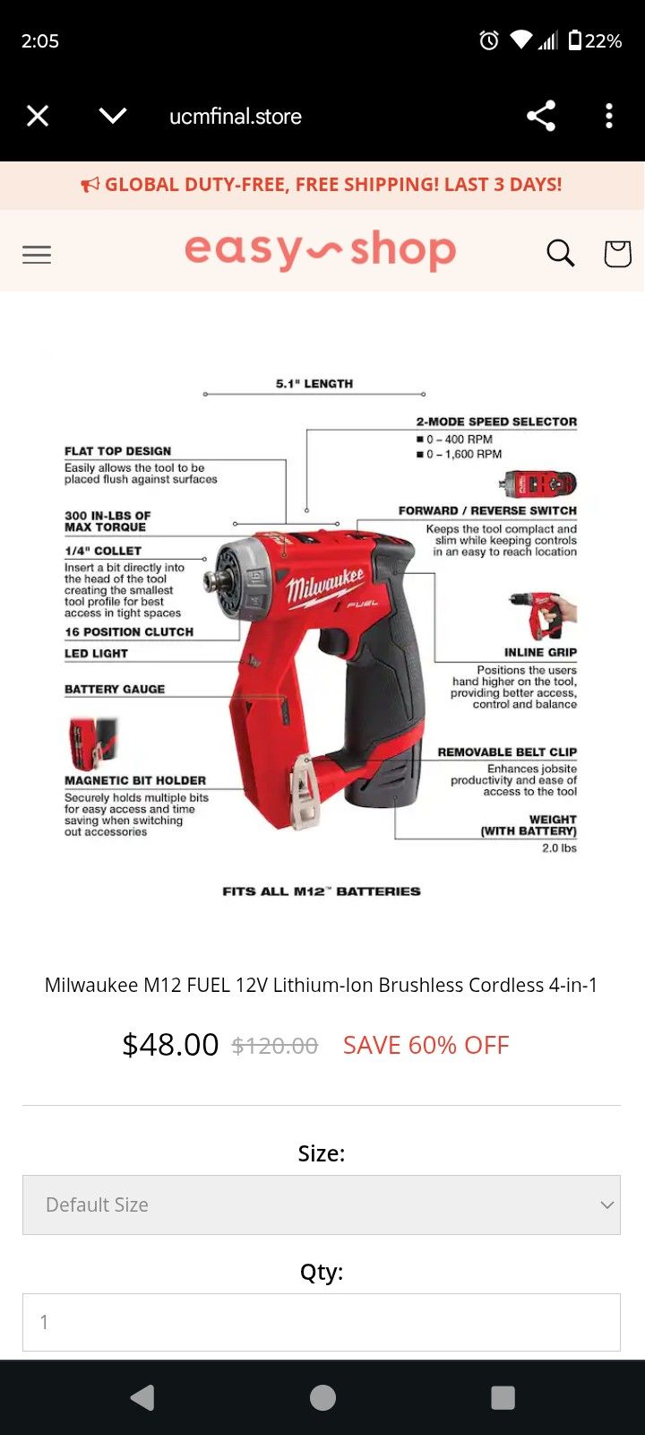 Milwaukee M12 Brushless Cordless Drill Bit Fuel V12