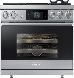Dacor Contemporary 36" Stainless Steel Professional Dual-Fuel Freestanding Range New