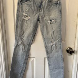 PacSun Light Blue Ripped Skinny Jeans size 28x30