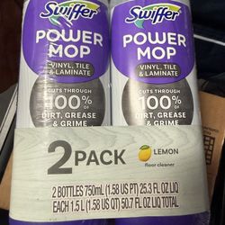 Swiffer Power Mop 25.3 oz. Lemon Scent Multi-Surface Floor Cleaner (2-Count) 