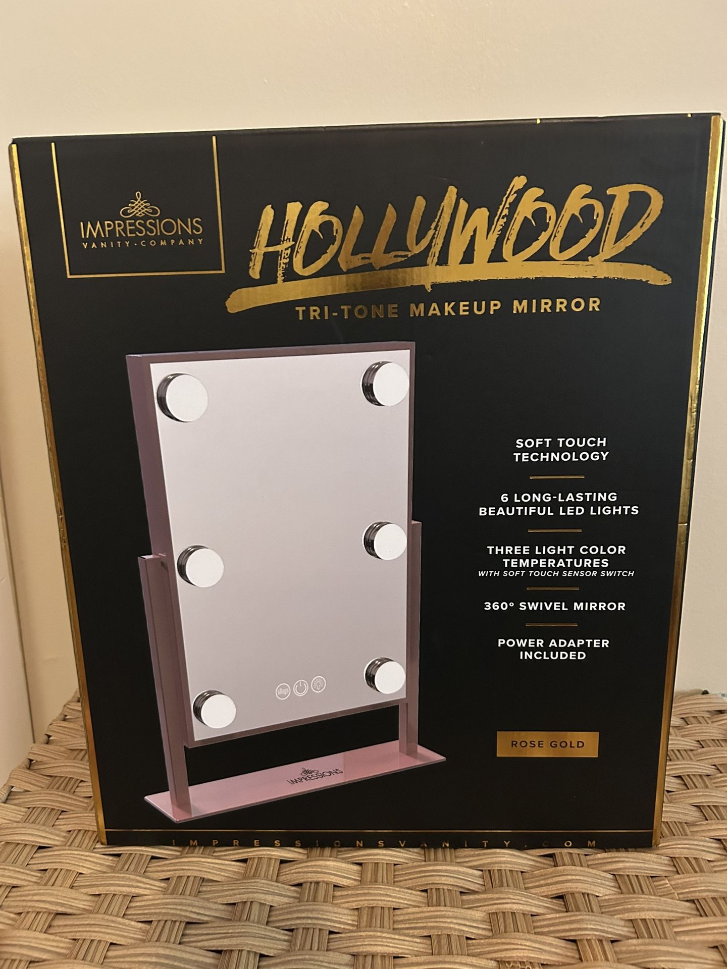 Rose Gold Makeup Vanity Mirror