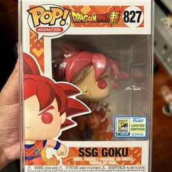 SDCC SSG GOKU FUNKO POP EXCLUSIVE DRAGONBALL Z GRAIL