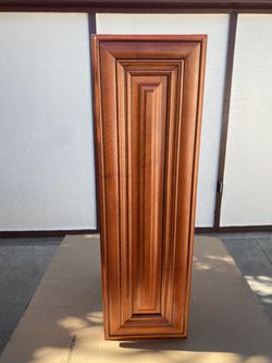 Cognac Kitchen Cabinet, Brown, 9”x12”x30”