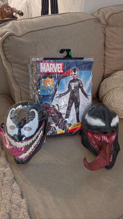 Marvel Youth Venom Costume Size Medium (8-10) with upgraded latex mask