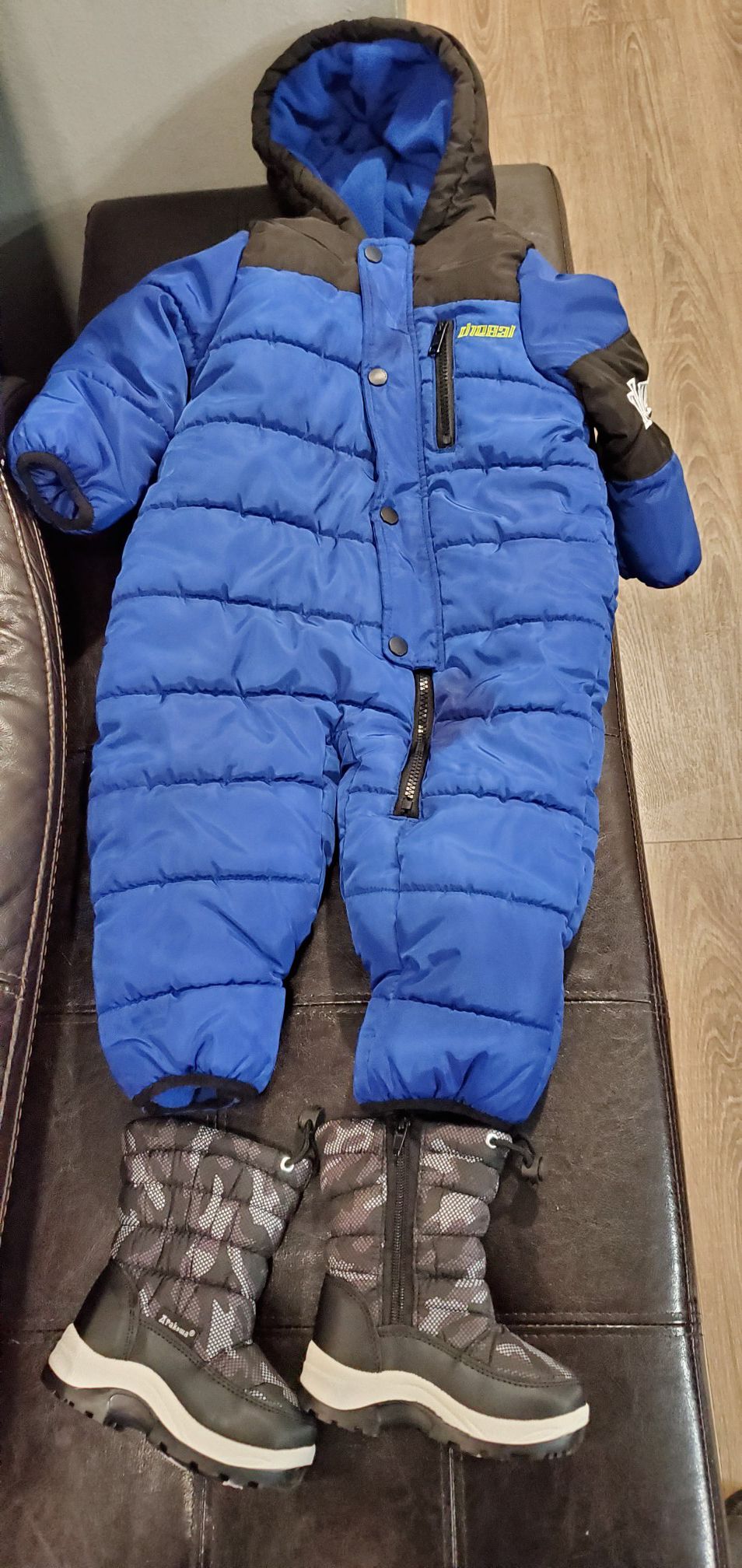 Toddler snow suit and boots