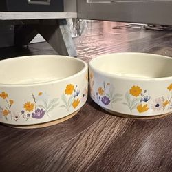 Dog Bowls Ceramic Set Of Two 22 Oz Each