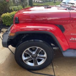 18" Jeep Wrangler Sahara OEM wheels rims, tires A/T 2020 2024 NEW