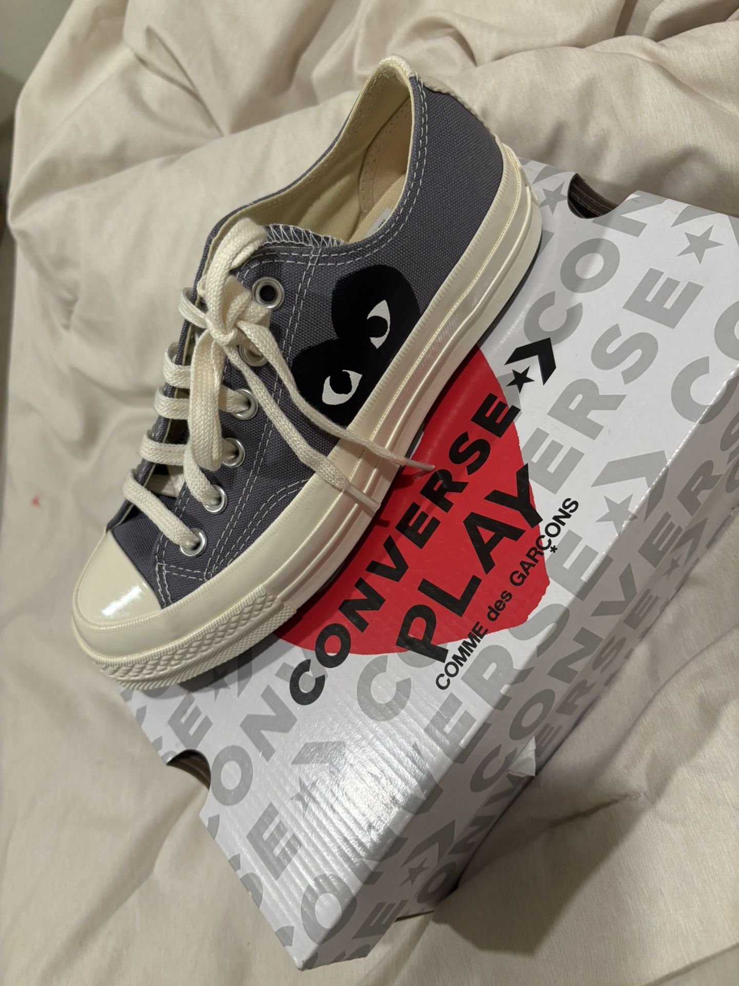 Cdg Converse In Gray Size 7w 