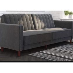 Stunning Gray Velvet Sofa Bed, It Need To Go As Soon As Possible 
