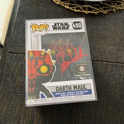 Signed Darth Maul Funko Pop