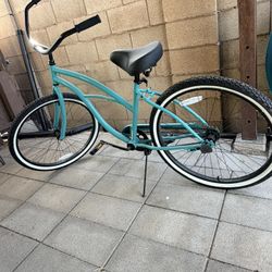 Teal Beach Cruiser Bike