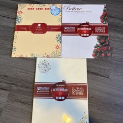 Festive Christmas letterhead set with holiday designs