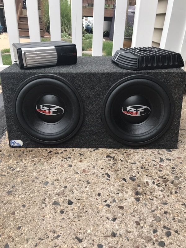 Rockford Fosgate Subs And Box (He2) 12" Rockford Fosgate Amp 360.2 & Sony 10 Disc Changer