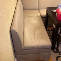 Sectional L Shaped Corner Bench With Storage Taupe 3 Pieces 