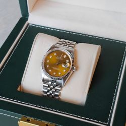 Rolex Datejust 16220 – Stainless / White Gold Bezel – Diamond Dial – Auto