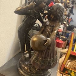 Vintage antique bronze statue