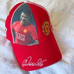 Manchester United FC Ronaldo 7 Embroidered hat cap Vintage Brand New!