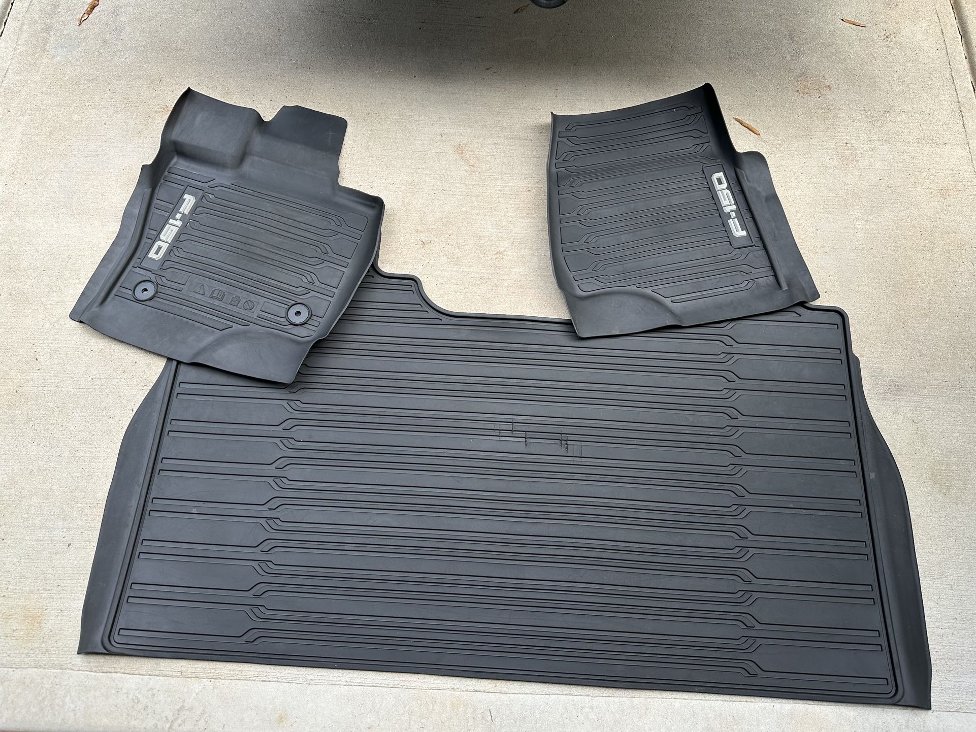 OEM Ford F-150 All-Weather Floor Mats (2021–2024 Tremor / SuperCrew, No Under-Seat Storage)