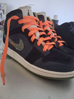 Air Jordan 1 Mid SE Craft "Anthracite Light Olive" (Size 4Y) (Style: FD5847-003)