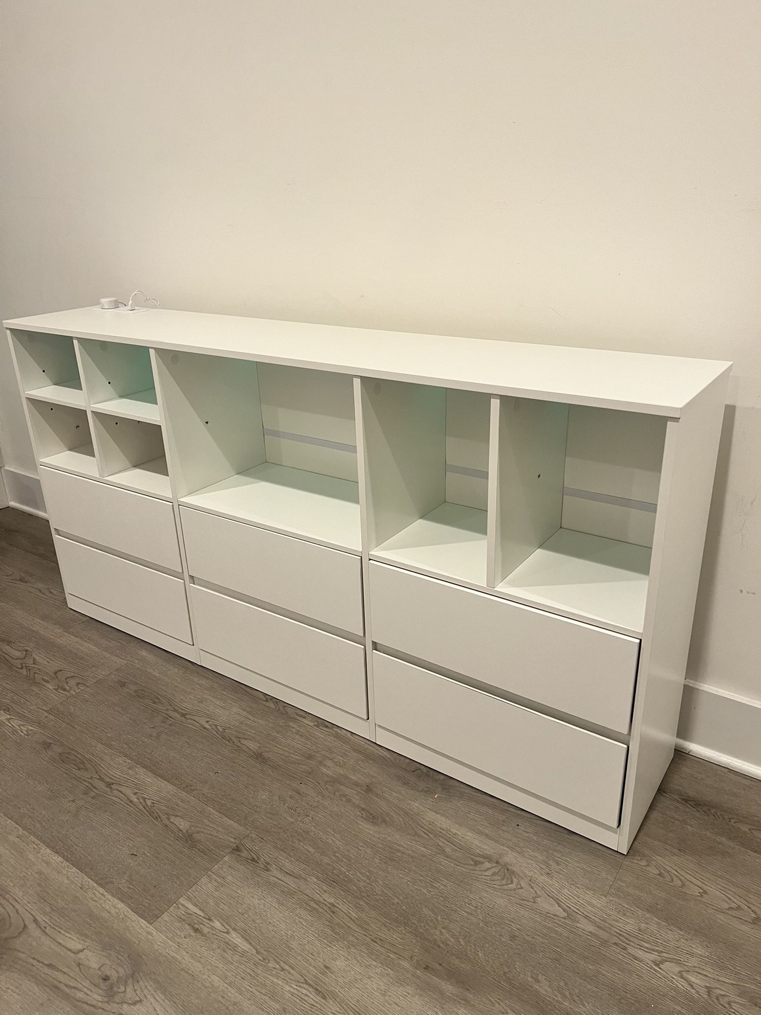 White Dresser W LED Lighting