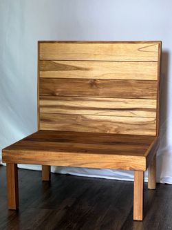 Teak lounge chair + side table