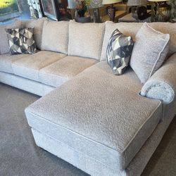 Light Grey Sectional New Buckle Fabric High Quality