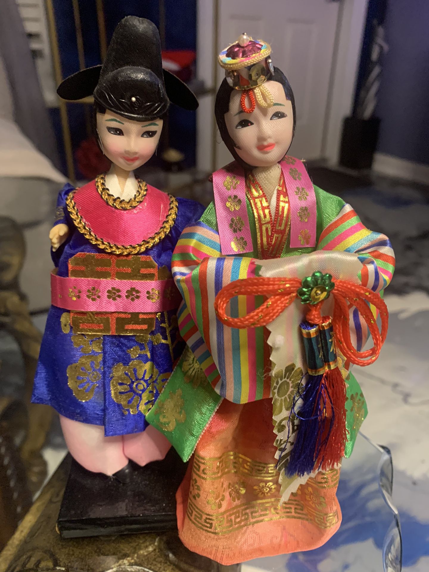 Vintage Korean Native Dolls Wedding Collectables $25