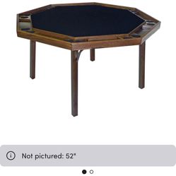 Oak Leather Poker Table