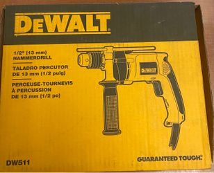 DEWALT DW511 1/2 in Corded 120V Hammer Drill Keyed Chuck Aux Handle